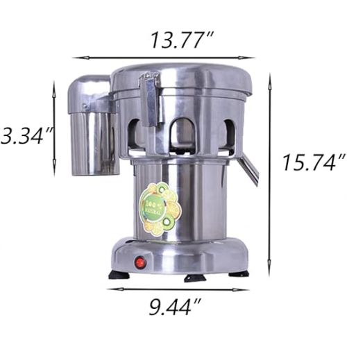  Commercial Juice Extractor, Heavy Duty Cold Press Electric Juicer Machines, 370W Stainless Steel Centrifugal Juice Extractor Juicing for Nutrient Fruits and Vegetables