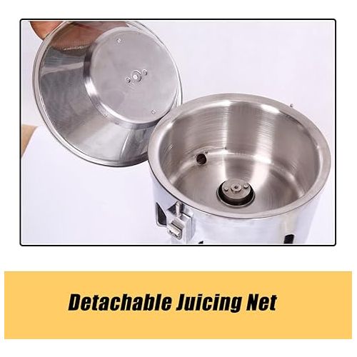  Commercial Juice Extractor, Heavy Duty Cold Press Electric Juicer Machines, 370W Stainless Steel Centrifugal Juice Extractor Juicing for Nutrient Fruits and Vegetables