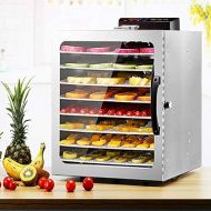 [아마존베스트]Fetcoi Stainless Steel Professional Drying Machine 8 Levels BPA Free Dryer Drying Machine Dehydrator Timer Dehydrator Temperature Regulator from 30-90 °C for Fruit Meat Fruit Dryer Vegeta