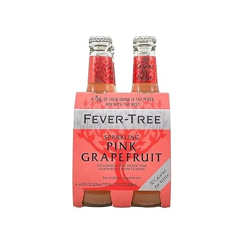  FEVER-TREE Sparkling Pink Grapefruit Mixer, 6.8 Fl Oz (Pack of 4)