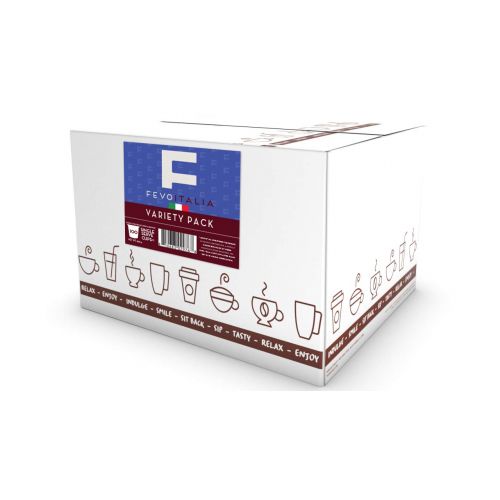  Fevo Italia Variety Pack Coffee Pods, Compatible with 2.0 K-Cup Brewers, 100 Count