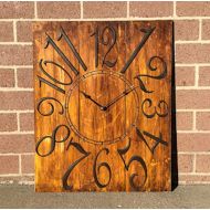 FezziwigsKC 24 x 30 Fire Orange Wall Clock