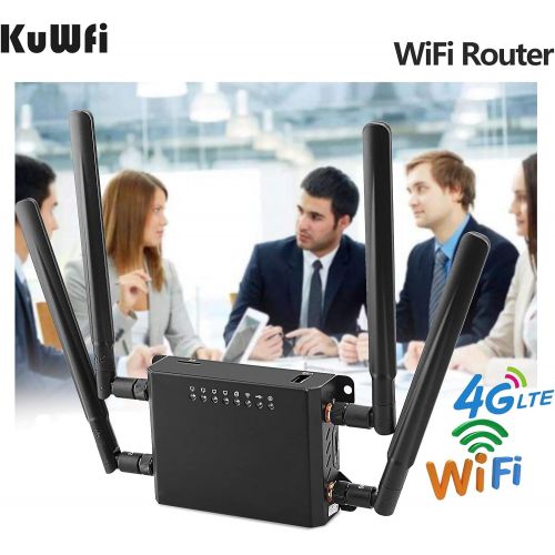  Fhong WiFi Routers for Wireless Internet Smart 4G LTE OpenWRT 300Mbps 3G Wireless Repeater AP Mode DHCP Function with SIM Card Slot (B1B3B5B7B8B20 EU Version)