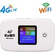 Fhong 4G WiFi Router Unlocked Travel Partner LTE Wireless Screen Display with SIM Card Slot and TF Card Slot (B1B3B5 EU Version)