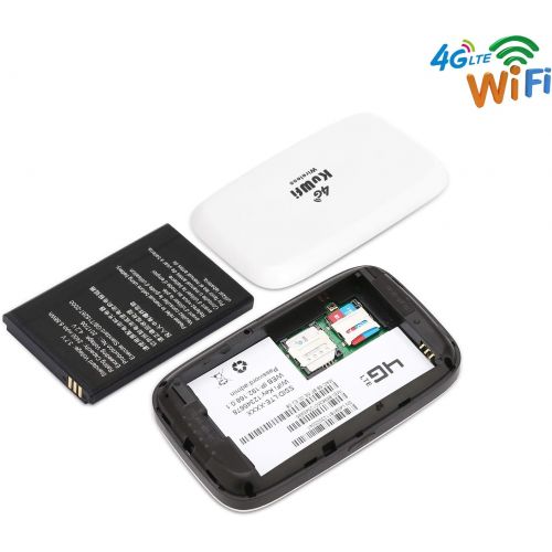  Fhong 4G WiFi Router Unlocked Travel Partner LTE Wireless Screen Display with SIM Card Slot and TF Card Slot (B1B3B5 EU Version)