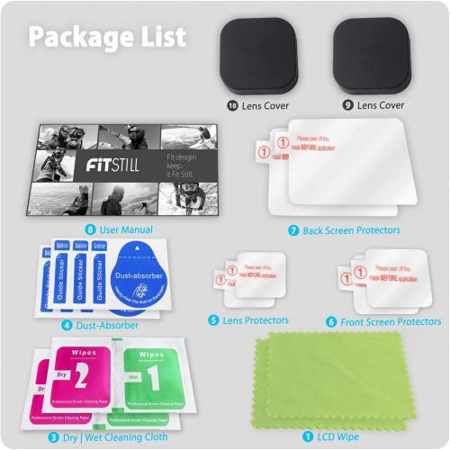  [6 PCS] FitStill Screen Protector for GoPro Hero 9 Black, Ultra Clear Tempered Glass Back Screen Protector + Tempered Glass Lens Protector + Tempered Glass Front Screen Protector-