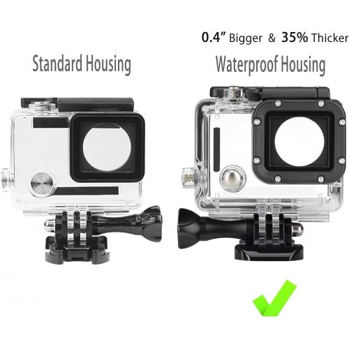  FitStill Replacement Dive Housing Case Waterproof Housing for HERO4, HERO3+ and HERO3