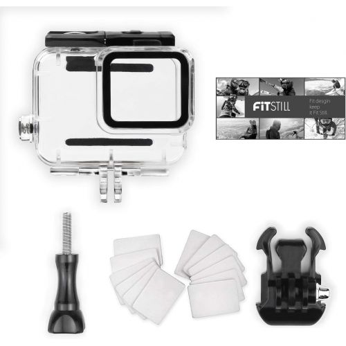  [아마존베스트]FitStill Waterproof Housing Case for GoPro Hero 7 White & Silver, Protective 45m Underwater Dive Case Shell with Bracket Accessories for Go Pro Hero7 Action Camera