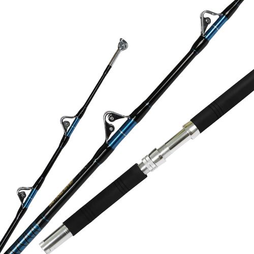  Fiblink Saltwater Offshore Heavy Trolling Fishing Rod Big Game Conventional Boat Fishing Roller Rod Pole with All Roller Guides (Heavy Power, 5-Feet 1-Inch)