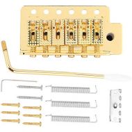 [아마존베스트]Fictory Tremolo Bridge Guitar, Tremolo System with Single Locking Vibrato Bridge Tailpiece for ST Guitar (Golden)