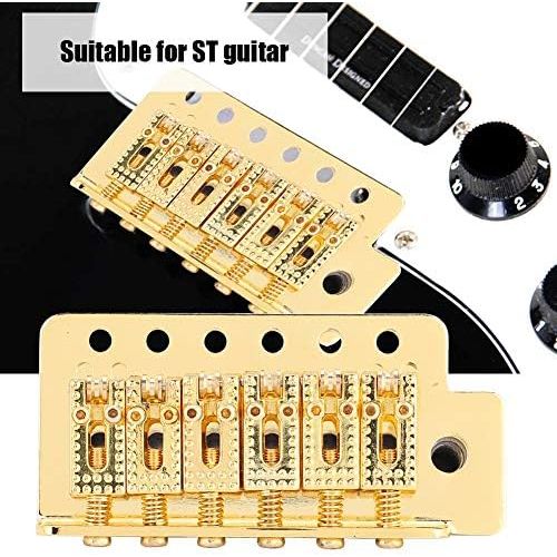  [아마존베스트]Fictory Tremolo Bridge Guitar, Tremolo System with Single Locking Vibrato Bridge Tailpiece for ST Guitar (Golden)