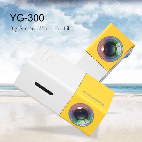  FidgetFidget Mini Projector YG300 HD 1080p AV, USB, SD Card, HDMI LED Home Theatre Cinema US