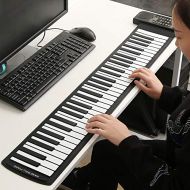 FidgetFidget 61 Keys USB Flexible Roll-up Electronic Piano Keyboard Gift for Child Practice