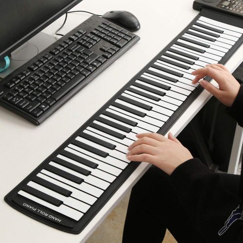  FidgetFidget 61 Keys USB Flexible Roll-up Electronic Piano Keyboard Gift for Child Practice