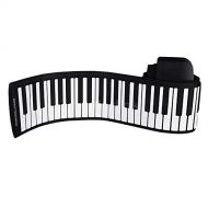 FidgetFidget 88 Keys Silicone Flexible Roll Up Piano Keyboard Hand-rolling Piano