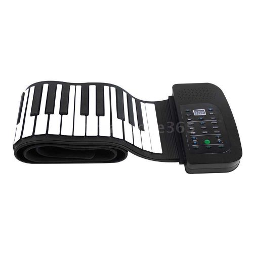  FidgetFidget 88 Keys Silicone Flexible Roll Up Piano Keyboard Hand-rolling Portable NEW
