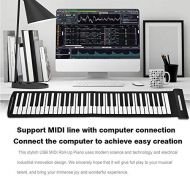FidgetFidget 61 Keys Flexible Foldable Electric Digital USB/MIDI Hand Roll Keyboard Piano