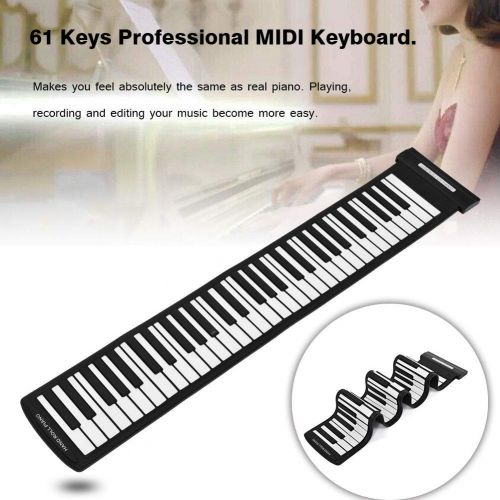  FidgetFidget 61 Keys Flexible Foldable Electric Digital USBMIDI Hand Roll Keyboard Piano