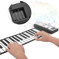 FidgetFidget Flexible 61 Keys Soft Portable Electric Digital Roll-up Keyboard Piano Silicone