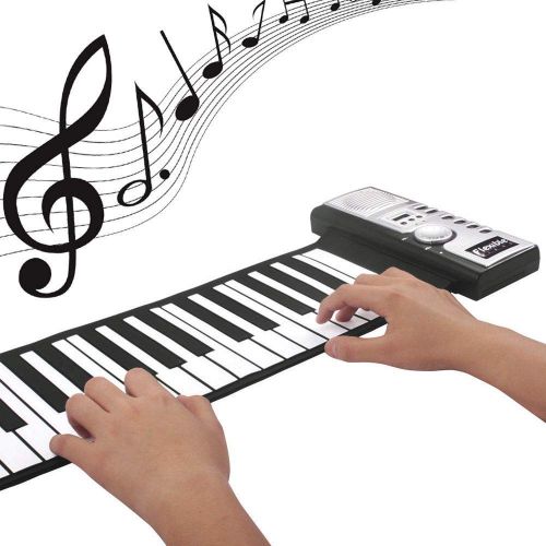  FidgetFidget Foldable 61 Keys Soft Electric Digital Roll-up Keyboard Piano Kids Chlidren Gift