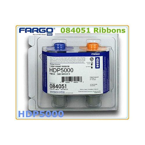  FidgetFidget YMCK Color Ribbon HID 84051 Ribbon for Fargo HDP5000 ID Card Printer
