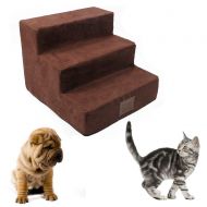 FidgetGear Portable 3 Steps Dog Steps for High Bed Pet Stairs Small Dogs Cats Ramp Ladder Show One Size