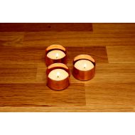 FieryProductions Set of three copper tealight candle holders