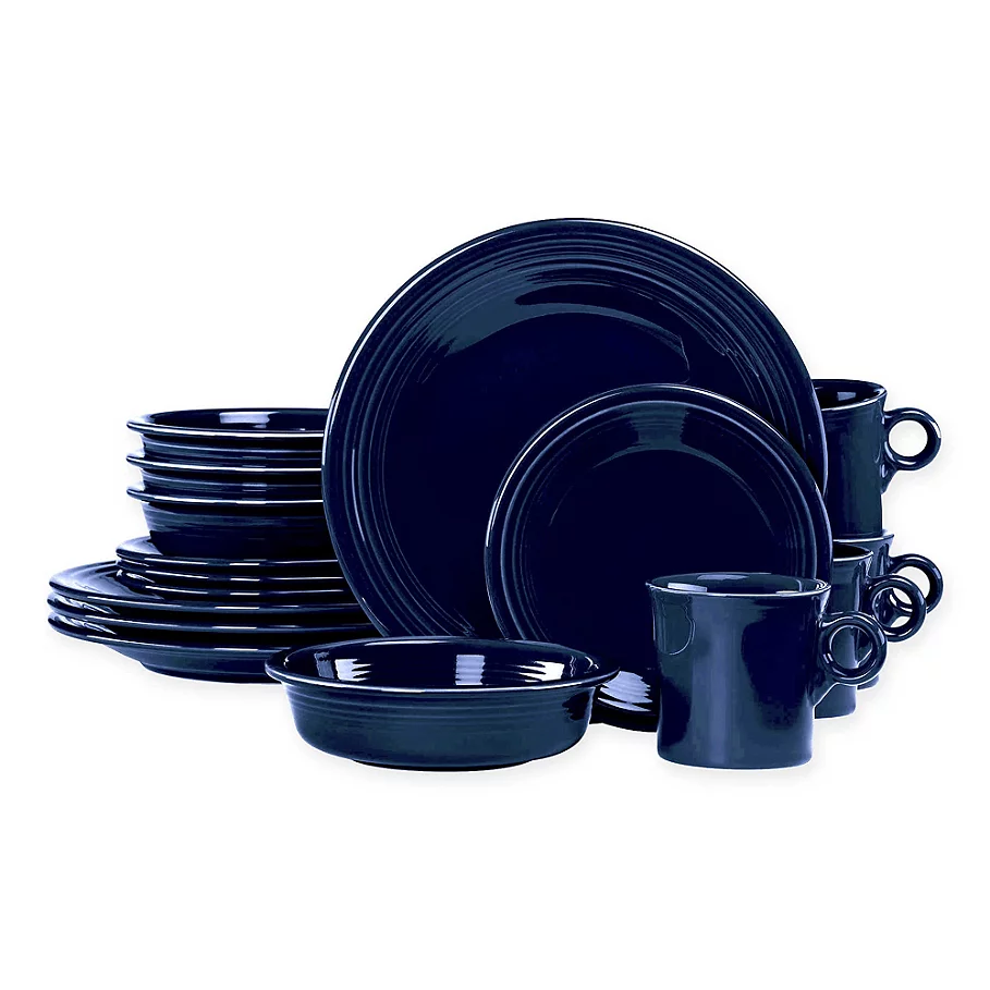 Fiesta 16-Piece Dinnerware Set in Cobalt Blue