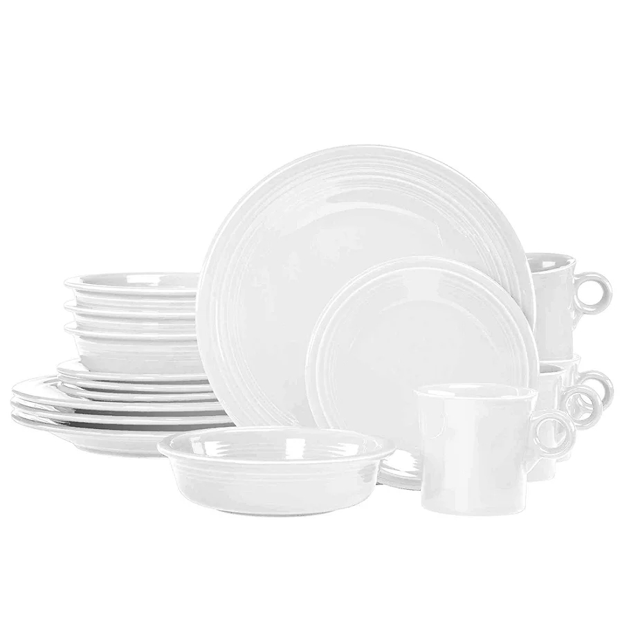 Fiesta 16-Piece Dinnerware Set in White