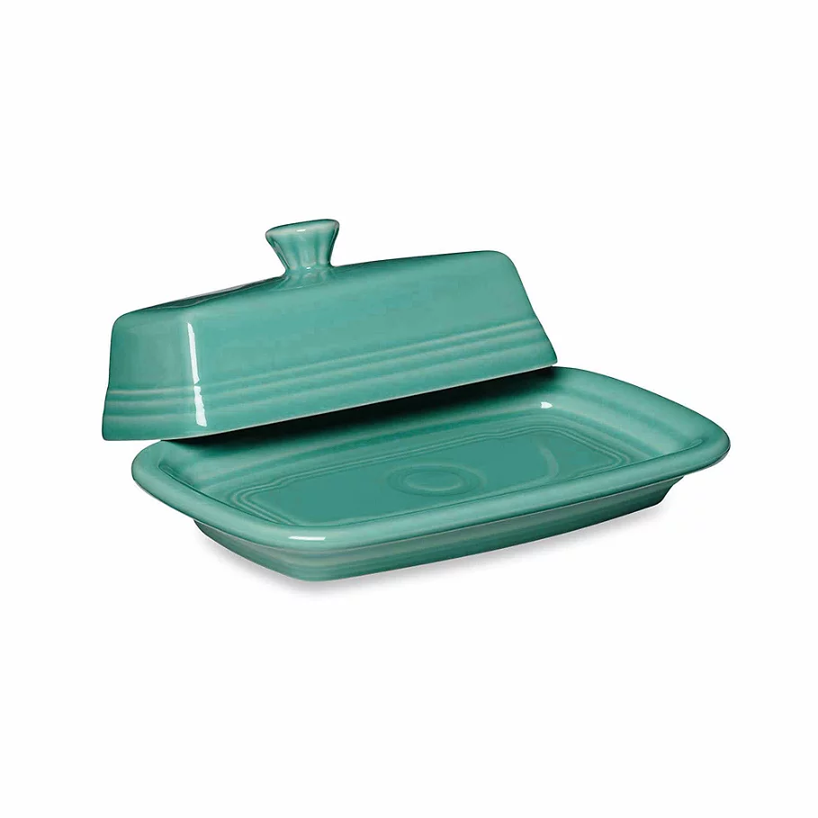  Fiesta Extra-Large Covered Butter Dish in Turquoise