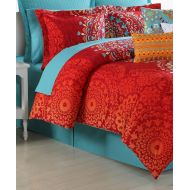 Fiesta 13461502CS 4 Piece Cozumel Comforter Set with Bed Skirt & 2 Pillow Sham, Full