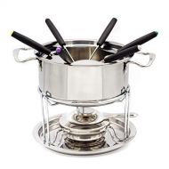 Fifth Strobe River Stainless Steel Fondue Pot Inox Set WZH 13-set Fuel Fondue, Temperature Controllable, Chocolate Cheese