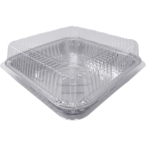  [아마존베스트]Fig & Leaf (35 Pack) 8” x 8” Square Baking Cake Pans with Plastic Dome Lids | Heavy Duty l Disposable Aluminum Foil Tins l Portable Food Containers l Perfect for Roasting Oven Toaster Cooking