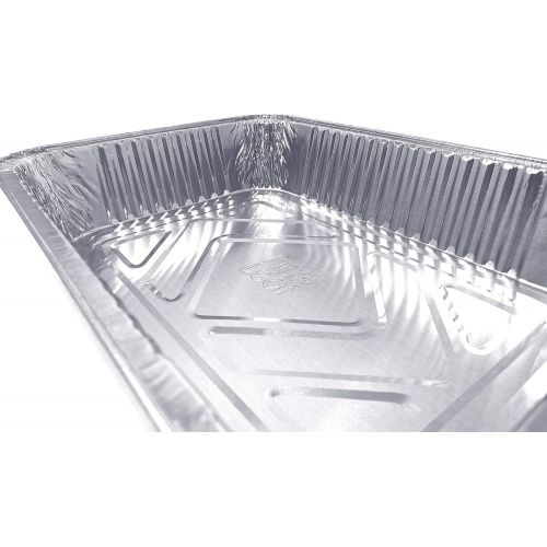  [아마존베스트]Fig & Leaf (30 Pack) Premium Lasagna Pans 14 x 10 x 3” Heavy Duty l Disposable Aluminum Foil for Roasting Turkey, Baking, or Cooking