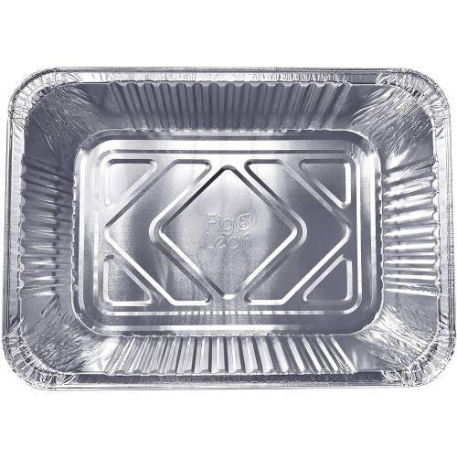  [아마존베스트]Fig & Leaf (30 Pack) Premium Lasagna Pans 14 x 10 x 3” Heavy Duty l Disposable Aluminum Foil for Roasting Turkey, Baking, or Cooking