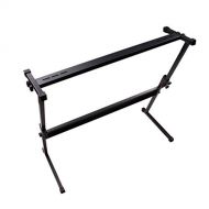 Fightsong Iron Z-Style Keyboard Stand, Foldable Adjustable Electronic Piano Stand, for home use, Stage show(Fits 61 Keys Electric Piano)