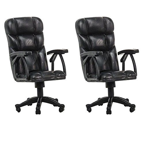  Figures Toy Company Set of 2 Plastic Toy Miniature Breakable Office Chair Accessories for Action Figures, Dioramas, Models