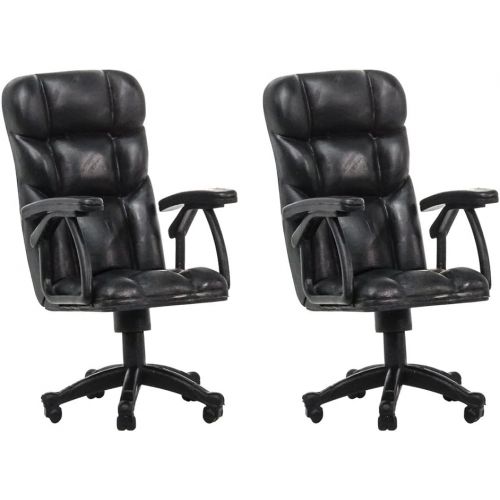  Figures Toy Company Set of 2 Plastic Toy Miniature Breakable Office Chair Accessories for Action Figures, Dioramas, Models