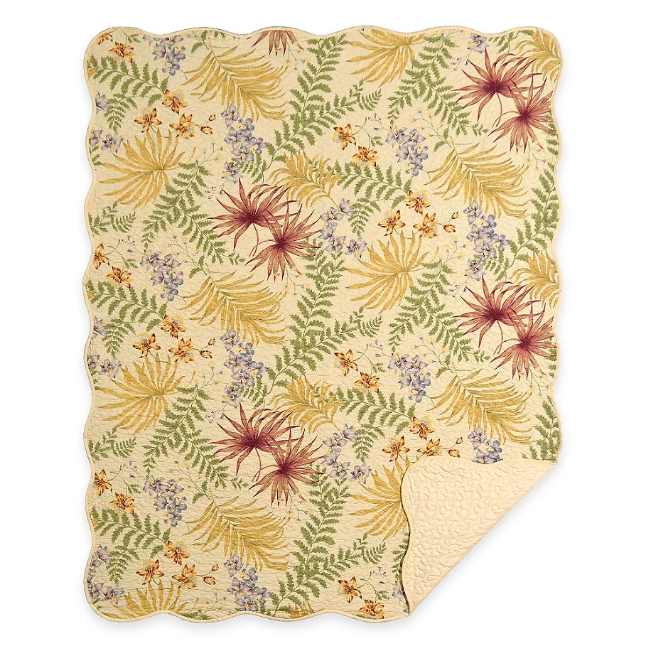 Fiji Floral Quilted Throw