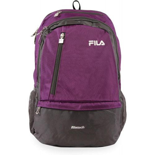  Fila Womens Duel Tablet and Laptop Backpack School, PurpleTeal, One Size