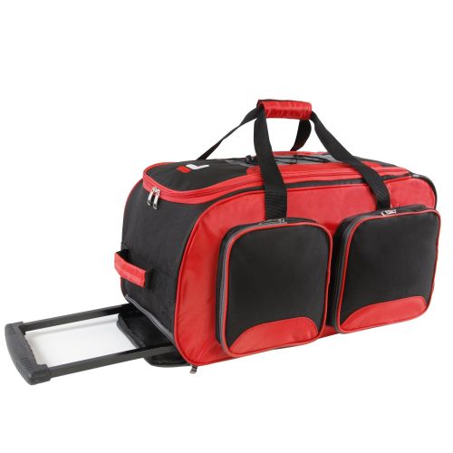  Fila 22 Lightweight Carry On Rolling Duffel Bag, Red, One Size