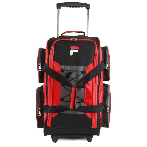  Fila 22 Lightweight Carry On Rolling Duffel Bag, Red, One Size