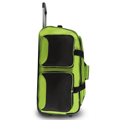  Fila 22 Lightweight Carry On Rolling Duffel Bag, Neon Lime, One Size