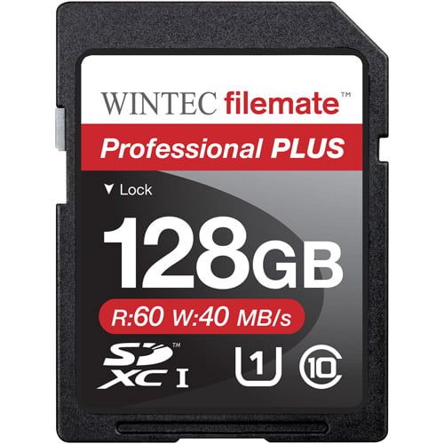  FileMate Wintec Filemate Professional Plus 128GB SDXC UHS-1 Memory Card Class 10