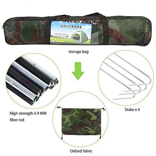  Filfeel Campingzelt, Outdoor Camping Zelt Camouflage 2 Personen UV Schutz wasserdichte Familie Reise Dome Wasserdicht Festival Wandern Klappzelte mit Tragbaren Tragetasche