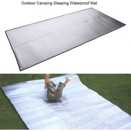  Filfeel Waterproof Aluminum Foil EVA Sleeping Mattress Mat Pad for Outdoor Camping Hiking Travel Picnic Silver(59.1 x 78.8inch)