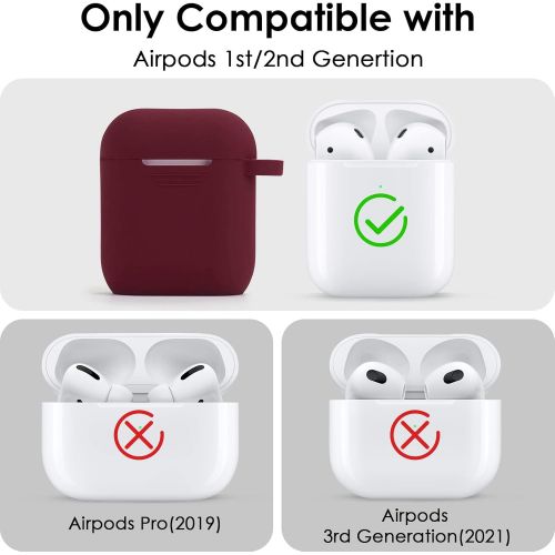  Filoto Case for Airpods, Airpod Case Cover for Apple Airpods 2&1 Charging Case, Cute Air Pods Silicone Protective Accessories Cases/Keychain/Pompom, Best Gift for Girls and Women,