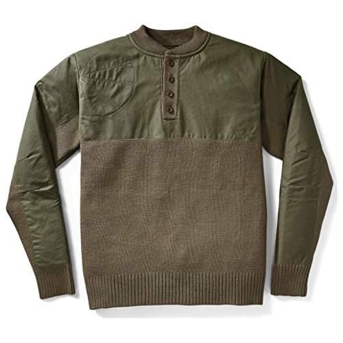 필슨 Filson Mens Henley Guide Sweater - Peat Green - 2XL