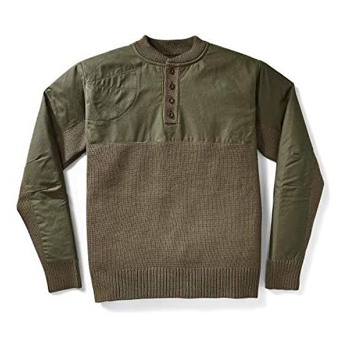 필슨 Filson Mens Henley Guide Sweater - Peat Green - XL