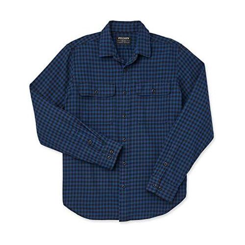 필슨 Filson Scout Shirt Blue Black Check Size Large